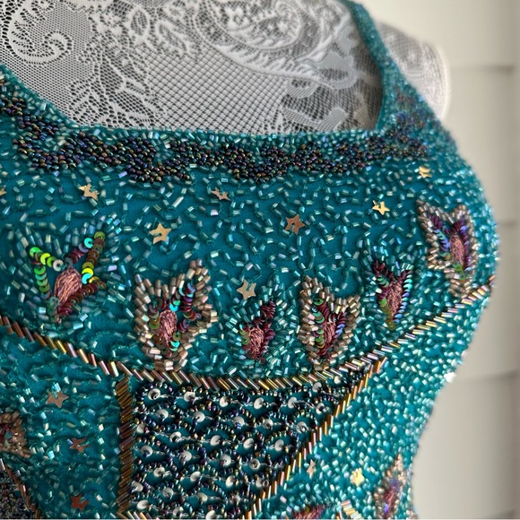 Beaded and Sequin Embellished Cropped Tank size XS - Picture 3 of 10